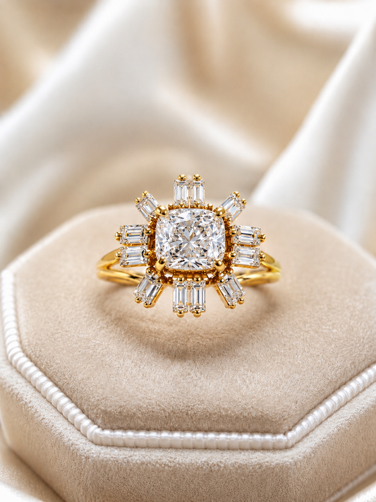 Anel ouro com Diamantes Ourivesaria Carlos Alberto