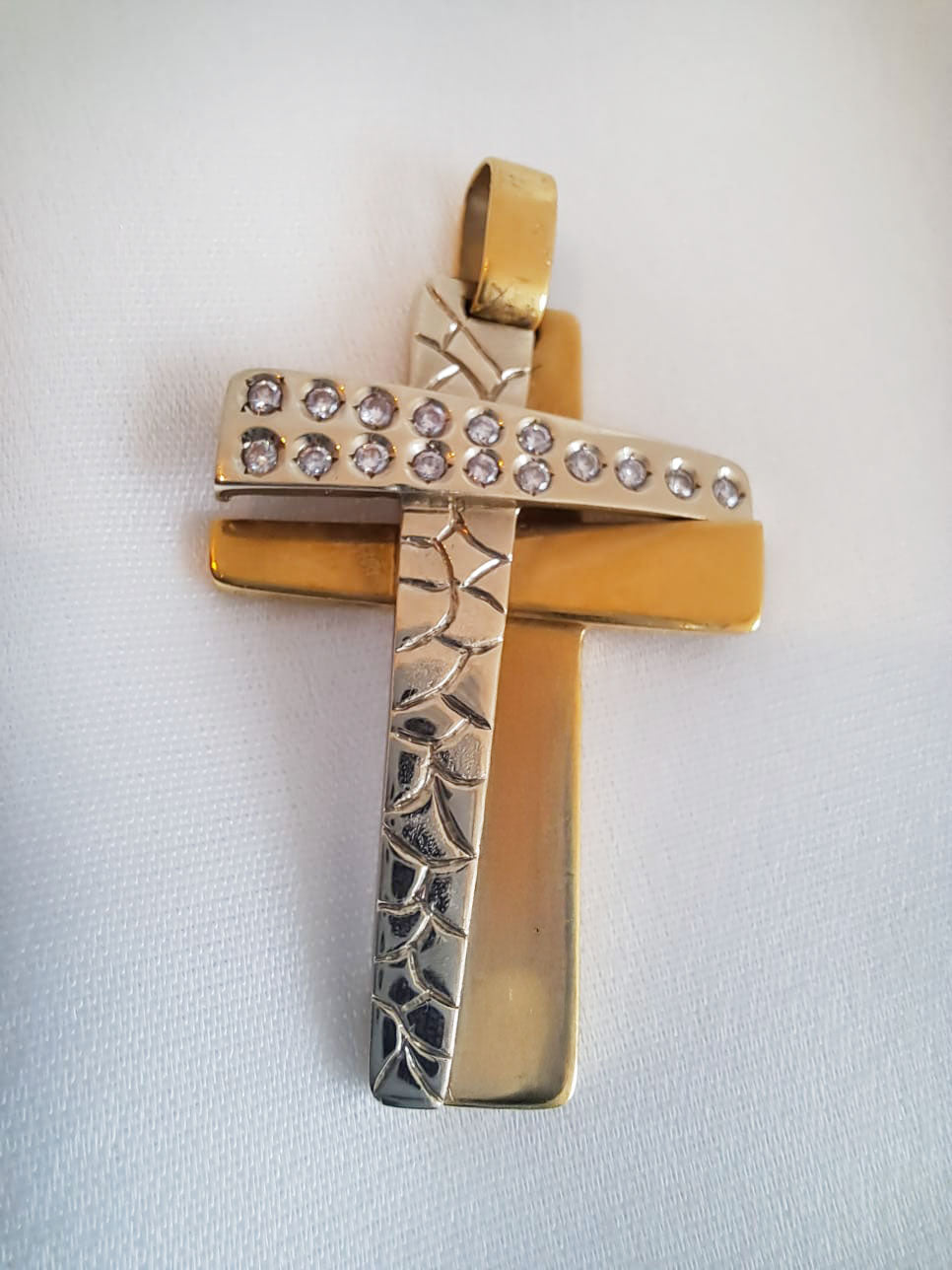 Cruz com pedras trabalhadas Ourivesaria Carlos Alberto
