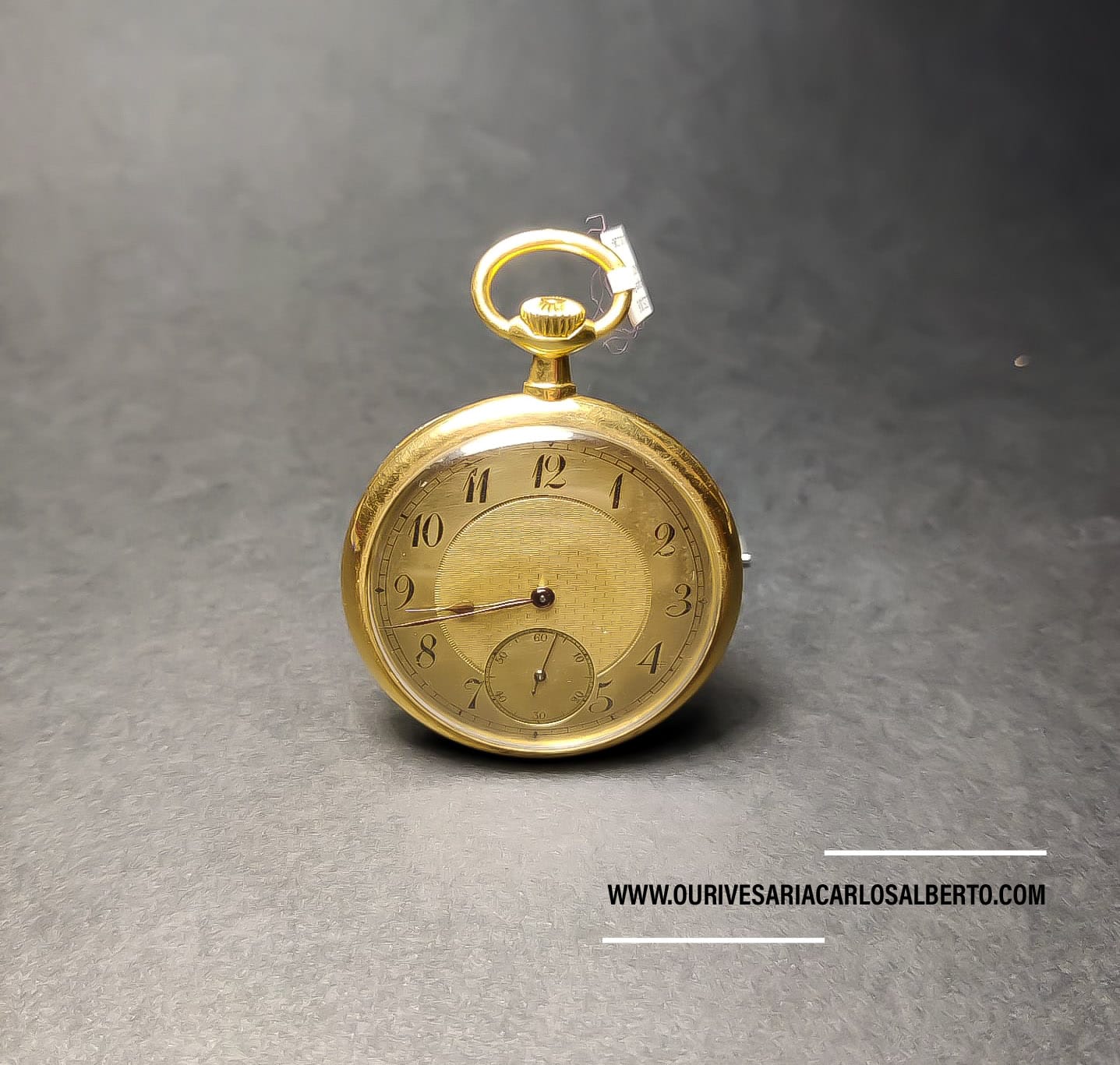 Relógio de bolso em ouro Ourivesaria Carlos Alberto