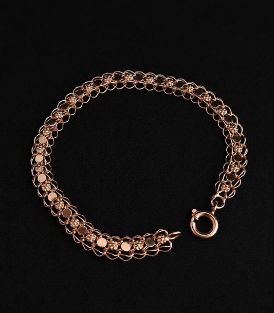 Pulseira granitos em ouro Ourivesaria Carlos Alberto