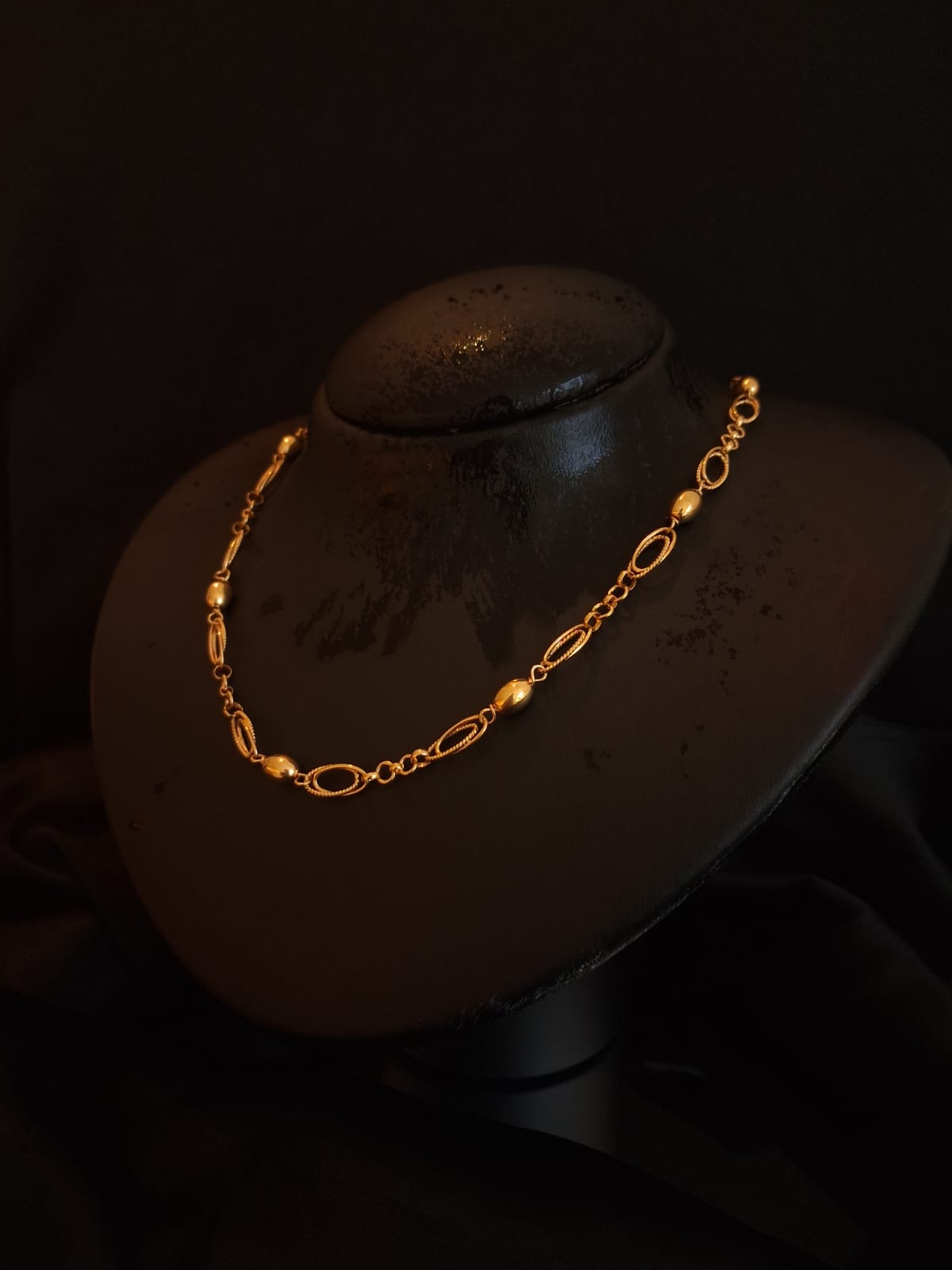 Volta em elos duplos c/ pipinhos Ourivesaria Carlos Alberto