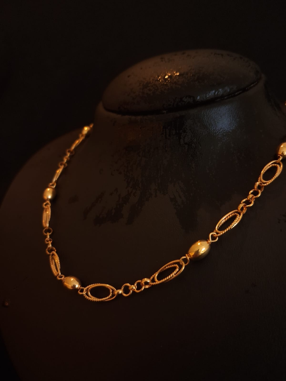 Volta em elos duplos c/ pipinhos Ourivesaria Carlos Alberto