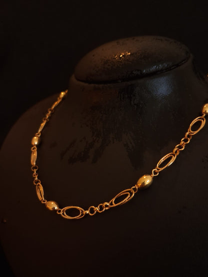 Volta em elos duplos c/ pipinhos Ourivesaria Carlos Alberto