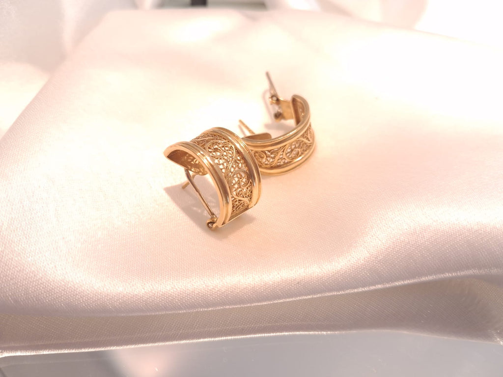 Brincos c/ filigrana Ourivesaria Carlos Alberto