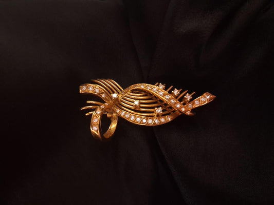 Alfinete com diamantes Ourivesaria Carlos Alberto