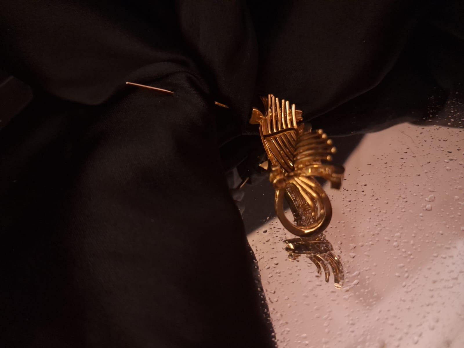 Alfinete com diamantes Ourivesaria Carlos Alberto