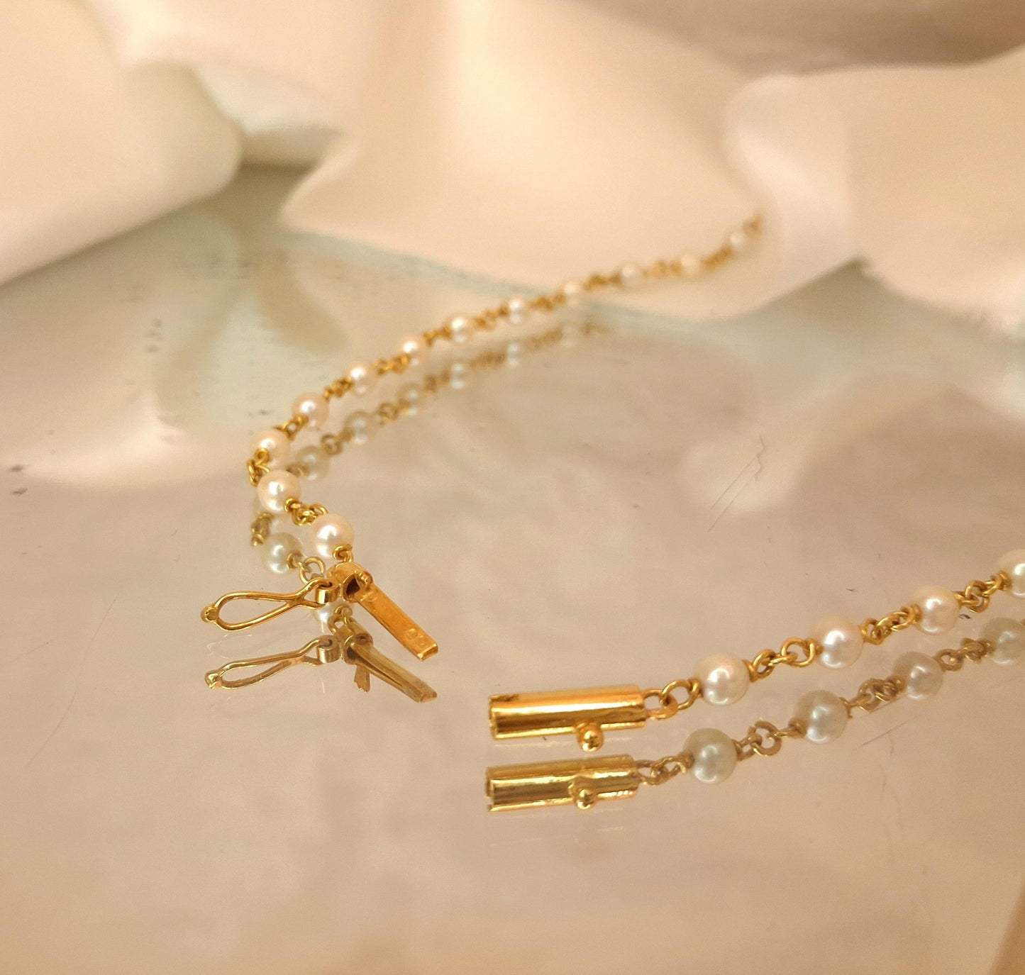 Colar de pérolas em ouro Ourivesaria Carlos Alberto