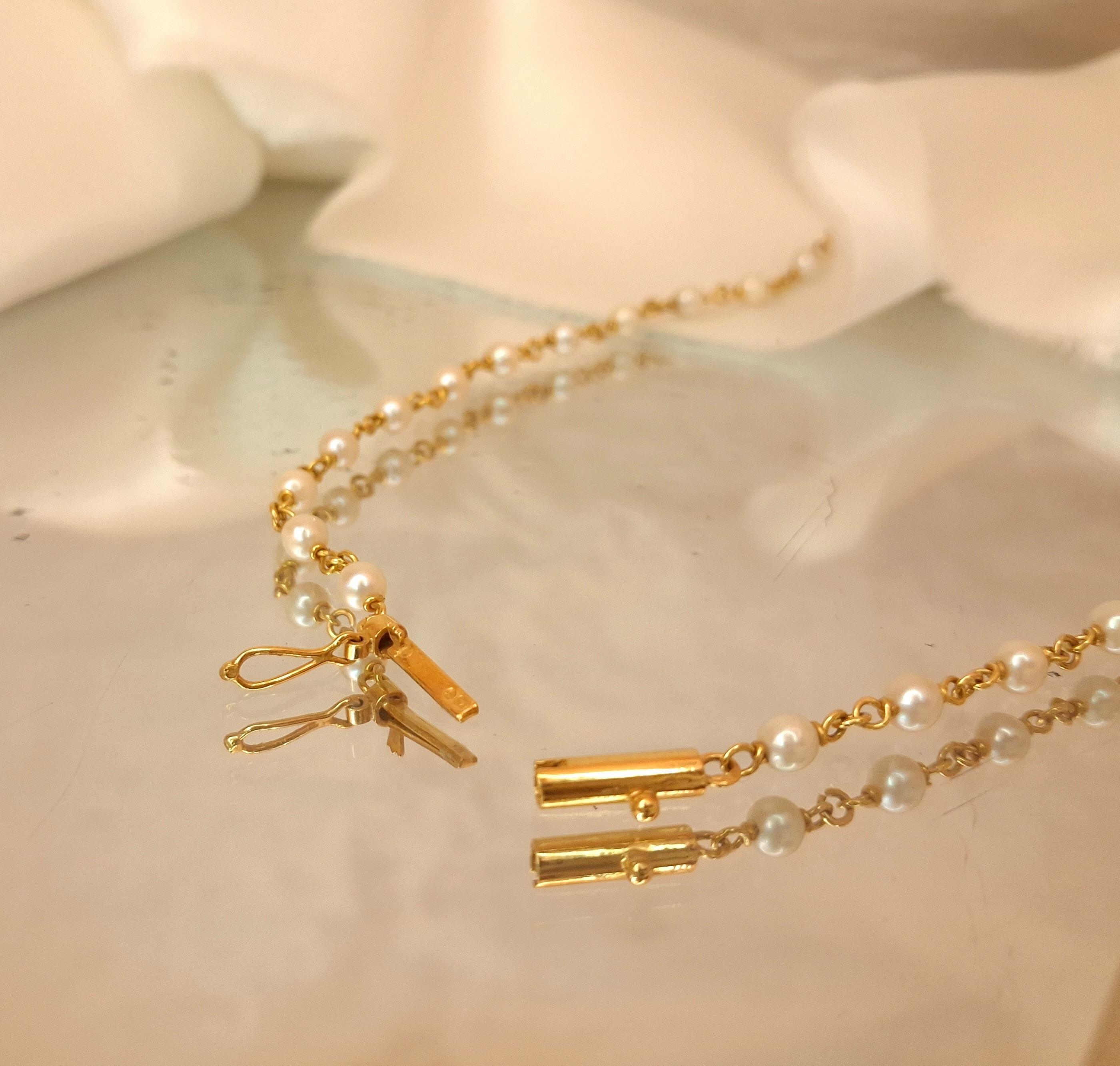 Colar de pérolas em ouro Ourivesaria Carlos Alberto