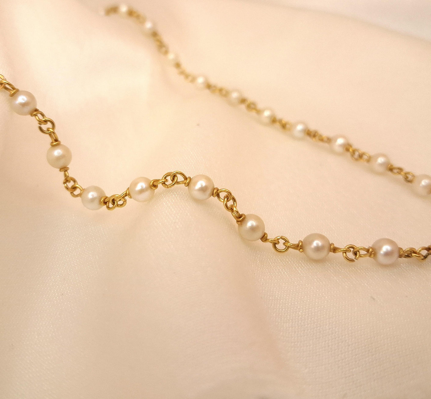 Colar de pérolas em ouro Ourivesaria Carlos Alberto