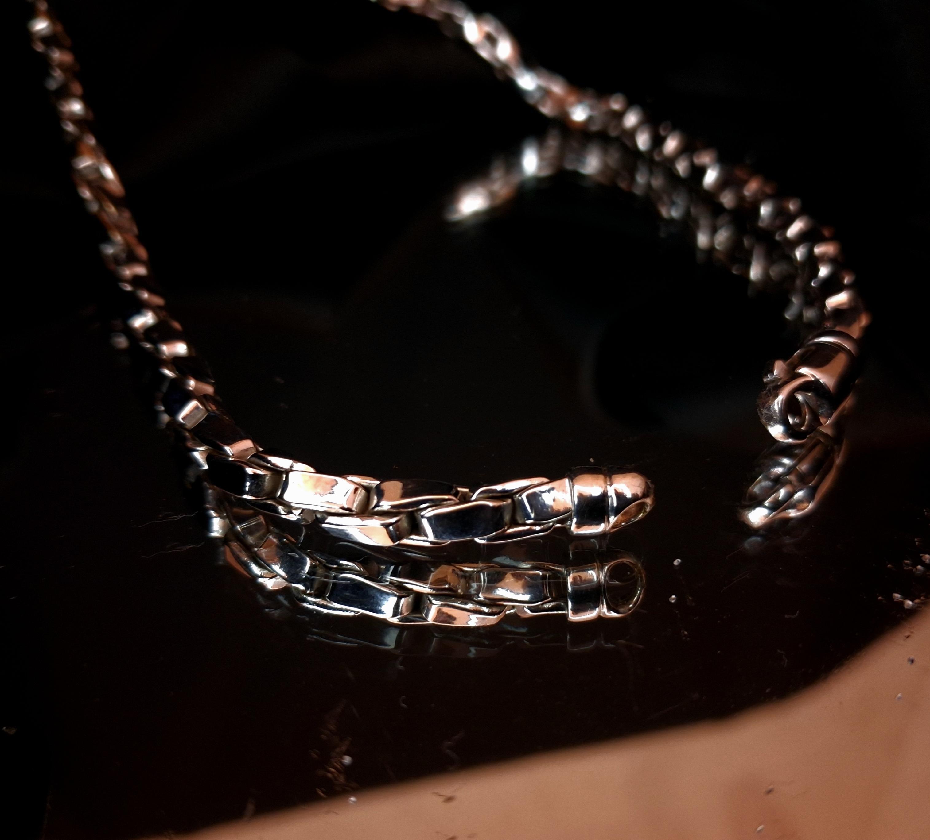 Volta em ouro branco tipo corrente Ourivesaria Carlos Alberto