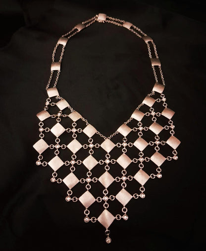 Gargantilha em ouro branco com Diamantes Ourivesaria Carlos Alberto