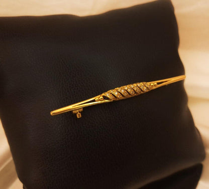 Alfinete de Ouro com brilhantes Ourivesaria Carlos Alberto