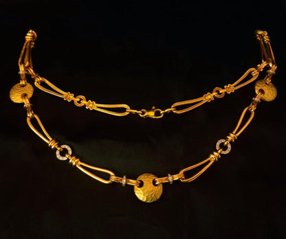 Gargantilha articulada com diamantes Ourivesaria Carlos Alberto