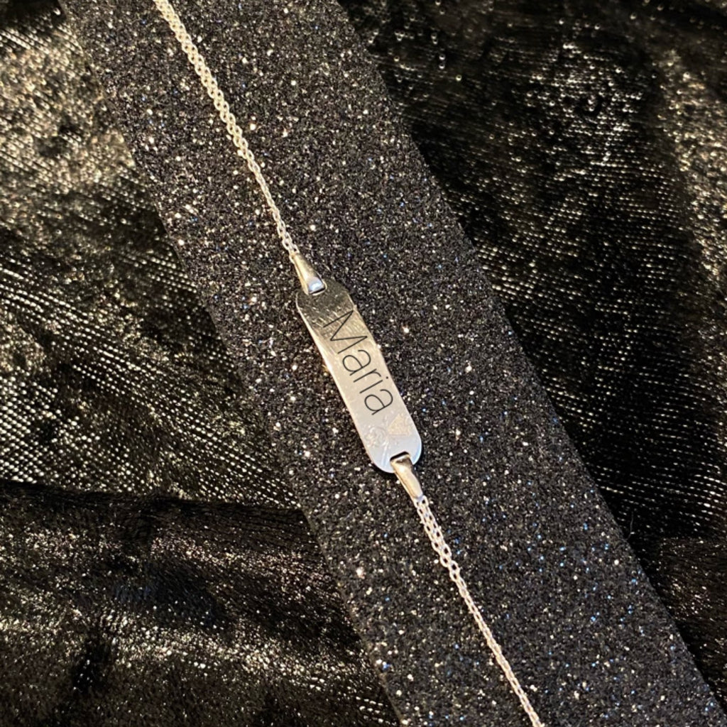 Pulseira com chapa Ourivesaria Carlos Alberto