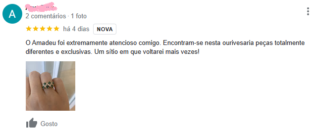 FeedBack Ourivesaria Carlos Alberto