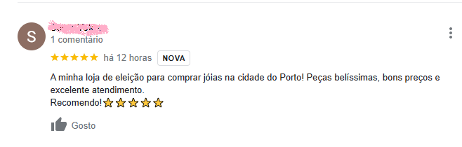 Feedback Ourivesaria Carlos Alberto