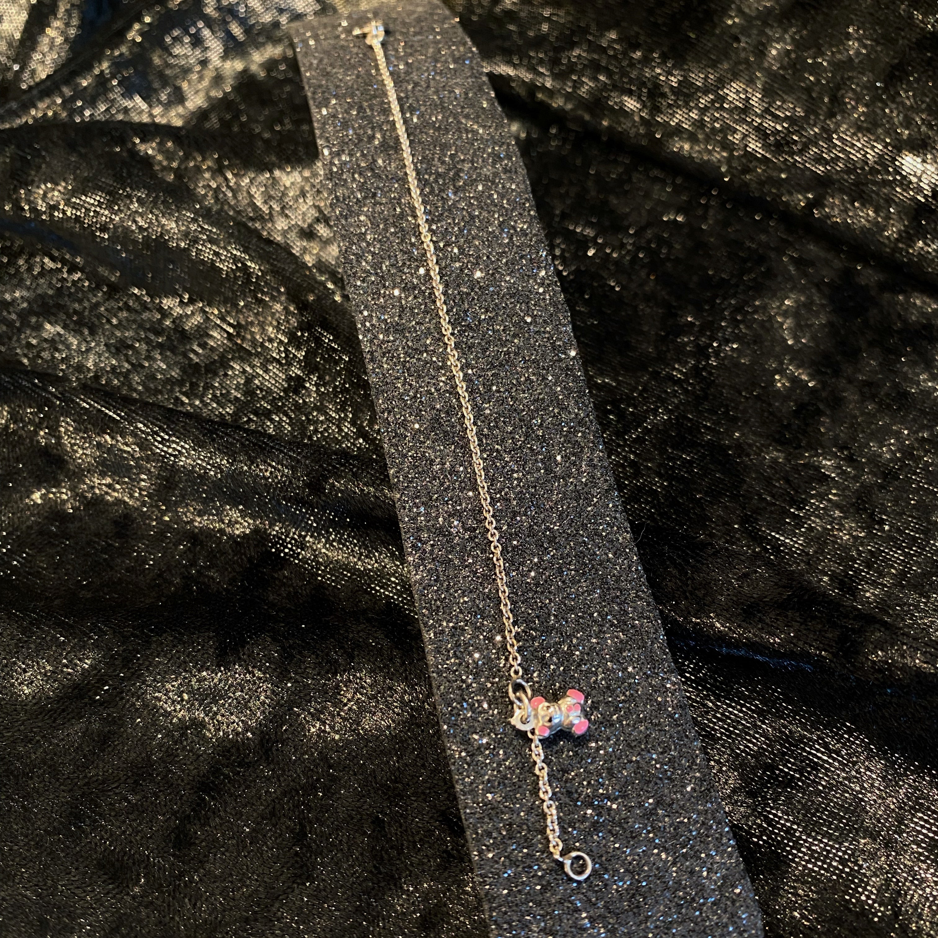 Pulseira prata com ursinho Ourivesaria Carlos Alberto