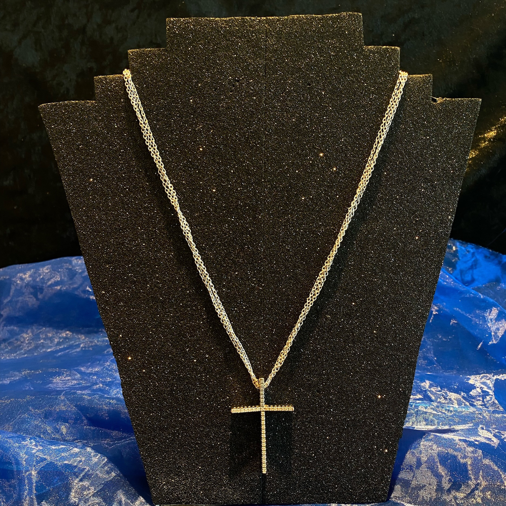 Volta com pingente em forma de cruz Ourivesaria Carlos Alberto