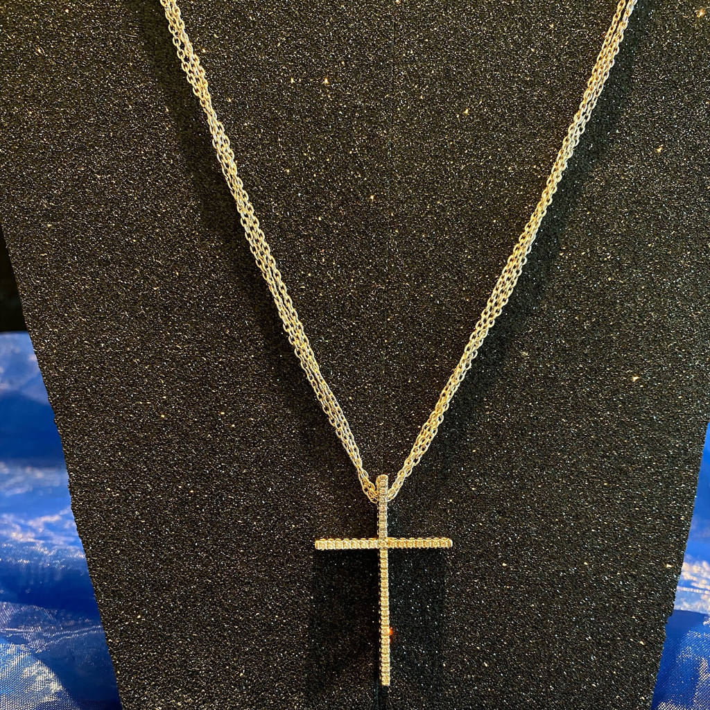 Volta com pingente em forma de cruz Ourivesaria Carlos Alberto