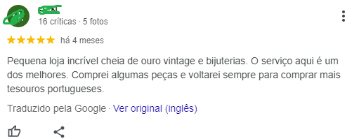 Feedback Ourivesaria Carlos Alberto