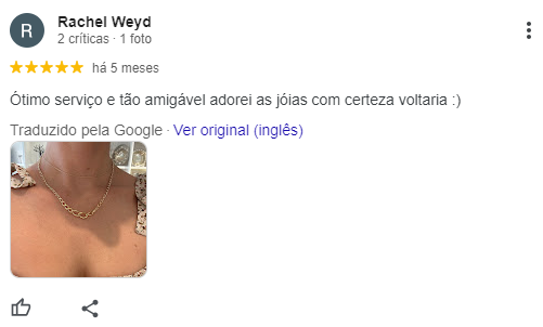 Feedback Ourivesaria Carlos Alberto