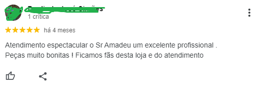 Feedback Ourivesaria Carlos Alberto