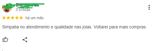 Feedback Ourivesaria Carlos Alberto