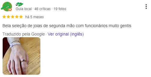 Feedback Ourivesaria Carlos Alberto