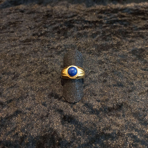 Anel com pedra azul Ourivesaria Carlos Alberto