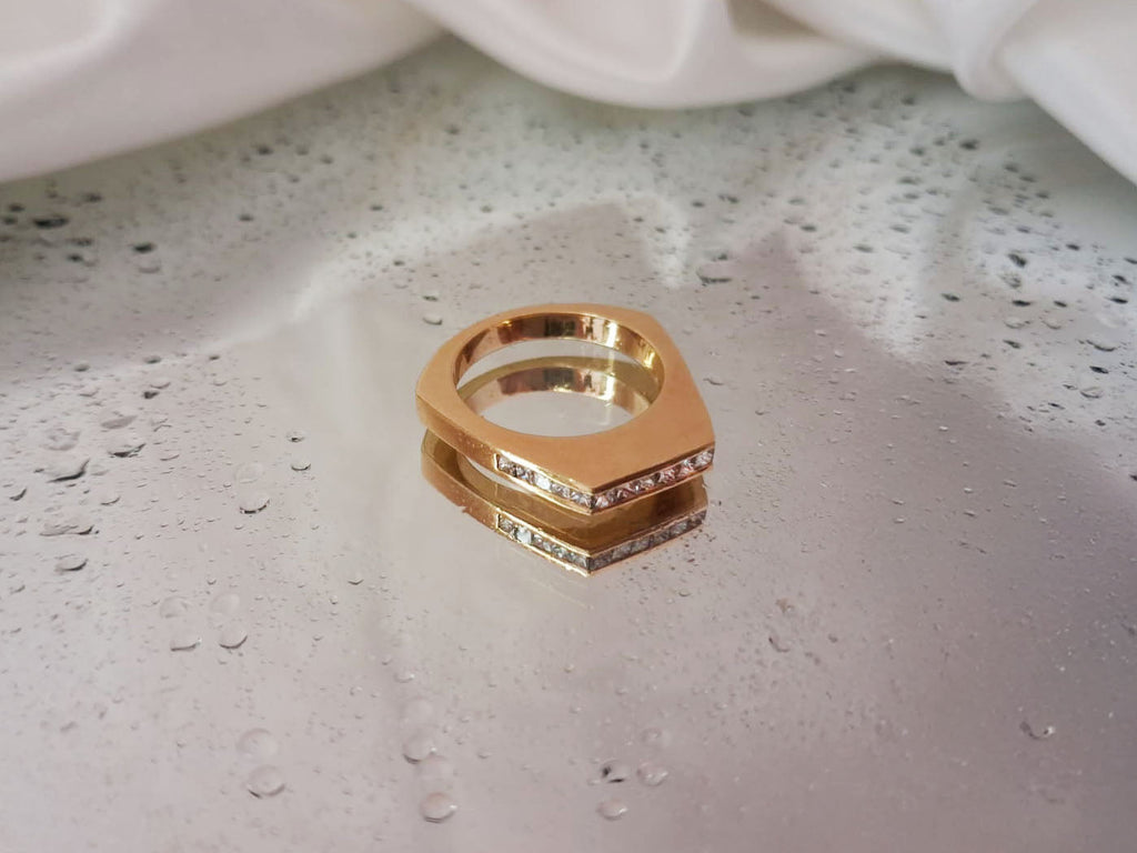 Anel de Ouro com Diamantes Ourivesaria Carlos Alberto