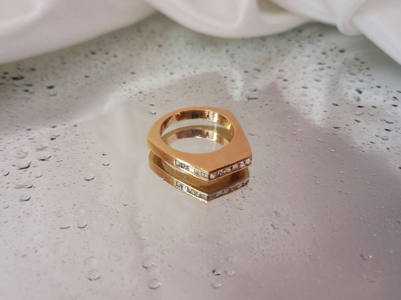 Anel de Ouro com Diamantes Ourivesaria Carlos Alberto