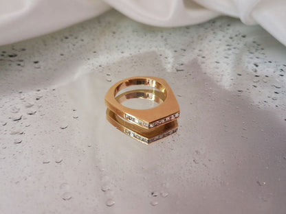 Anel de Ouro com Diamantes Ourivesaria Carlos Alberto