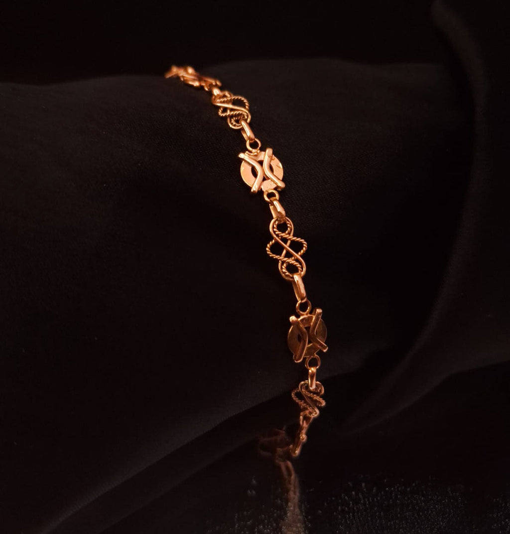 Pulseira elos e chapinhas Ourivesaria Carlos Alberto