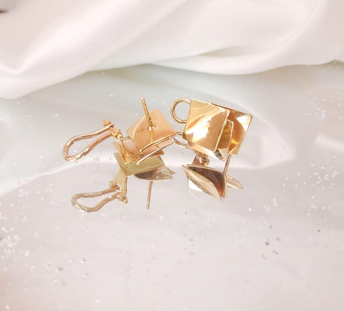 Brincos quadrados Ourivesaria Carlos Alberto