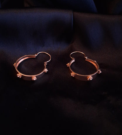 Par de argolas com granitos Ourivesaria Carlos Alberto