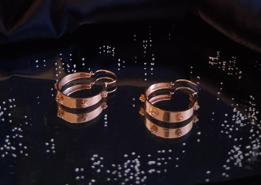 Par de argolas com granitos Ourivesaria Carlos Alberto