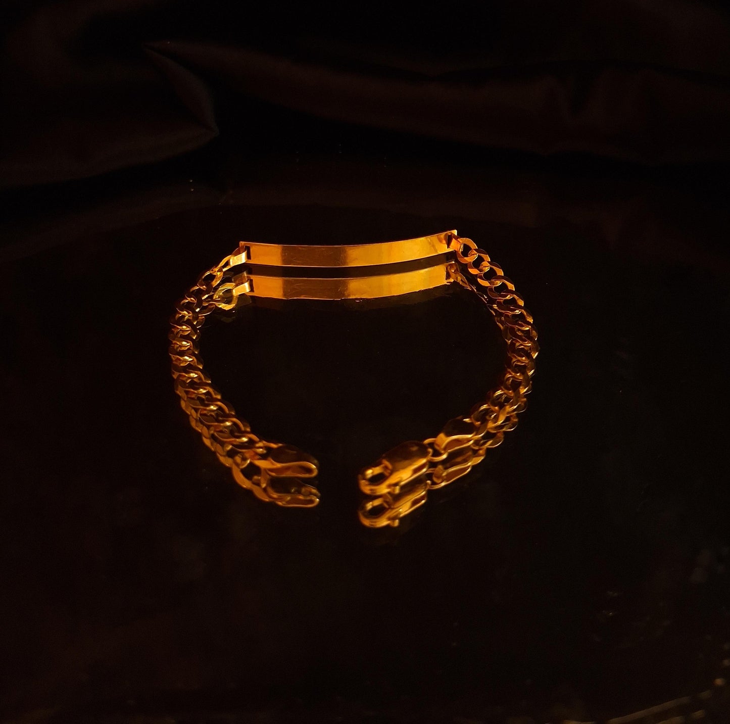 Pulseira  c/chapa, em ouro Ourivesaria Carlos Alberto