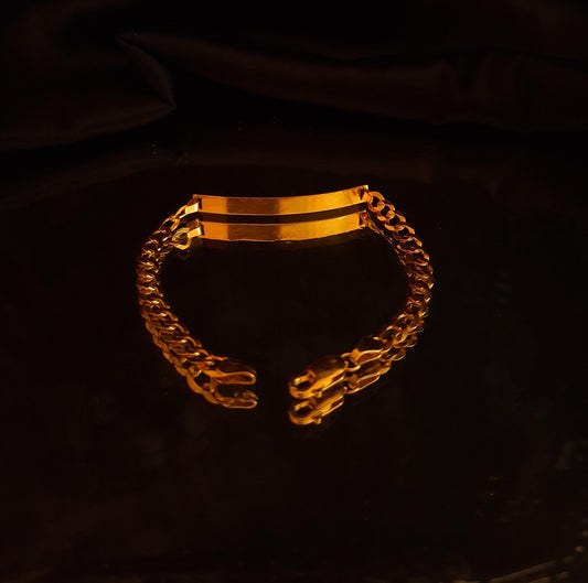 Pulseira  c/chapa, em ouro Ourivesaria Carlos Alberto