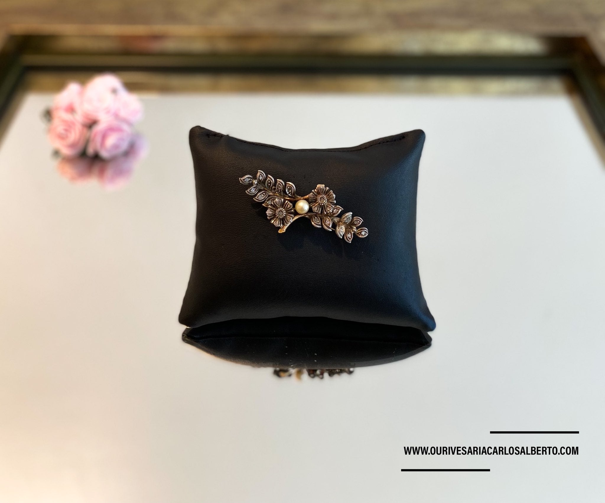 Alfinete de ouro e prata Ourivesaria Carlos Alberto