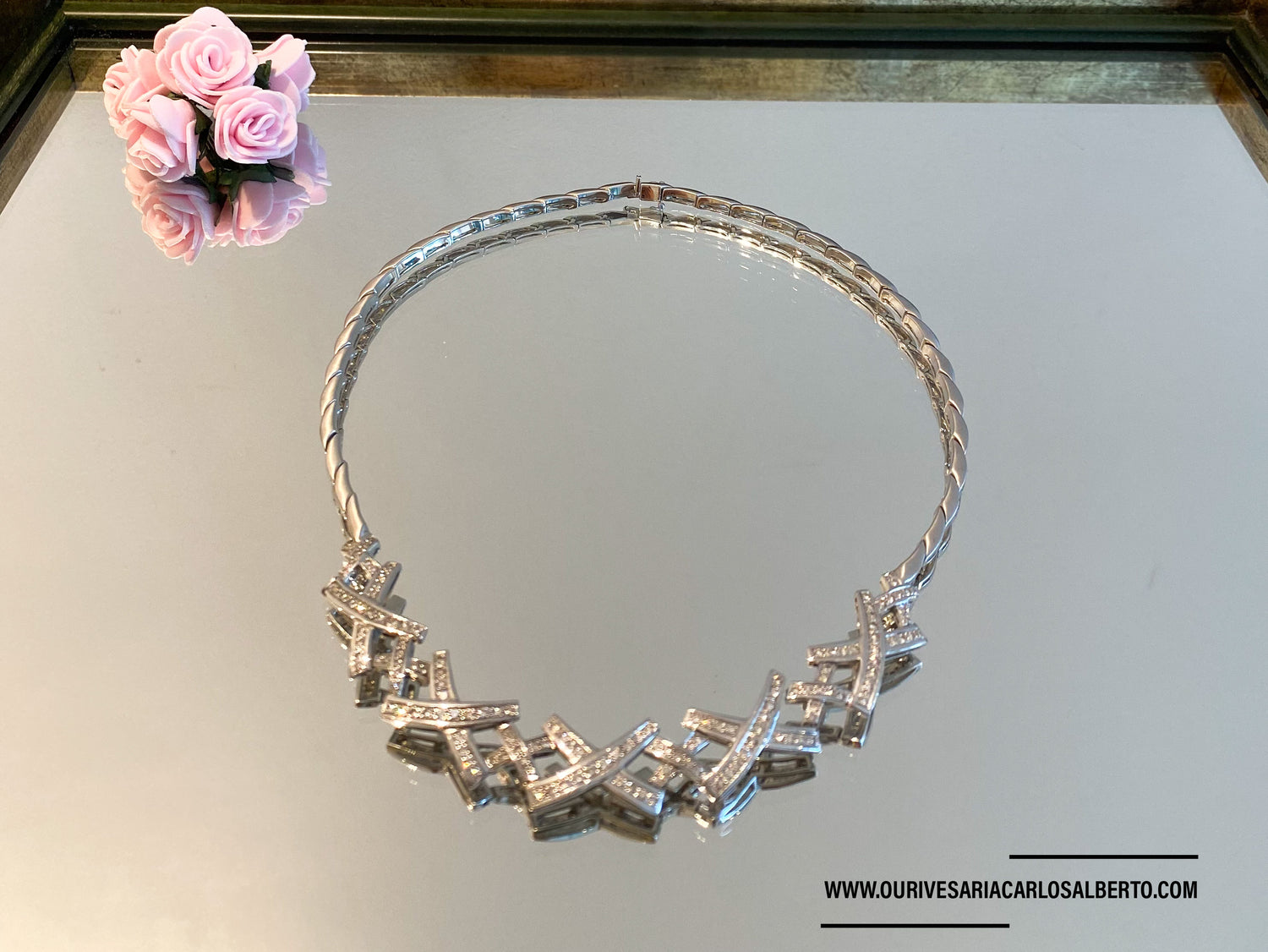 Gargantilha com diamantes Ourivesaria Carlos Alberto