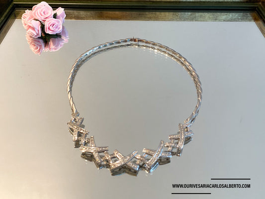 Gargantilha com diamantes Ourivesaria Carlos Alberto