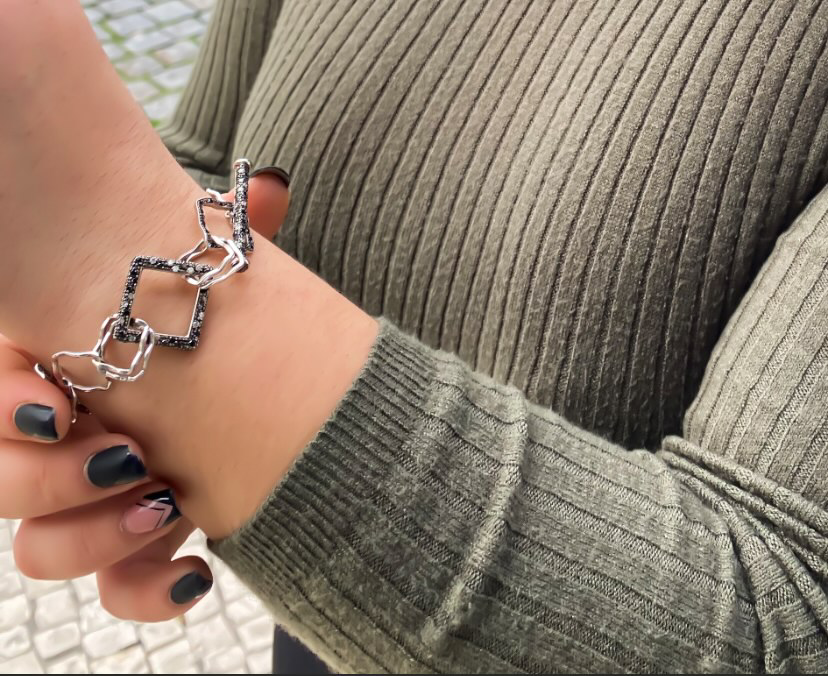 Conjunto ouro branco Ourivesaria Carlos Alberto