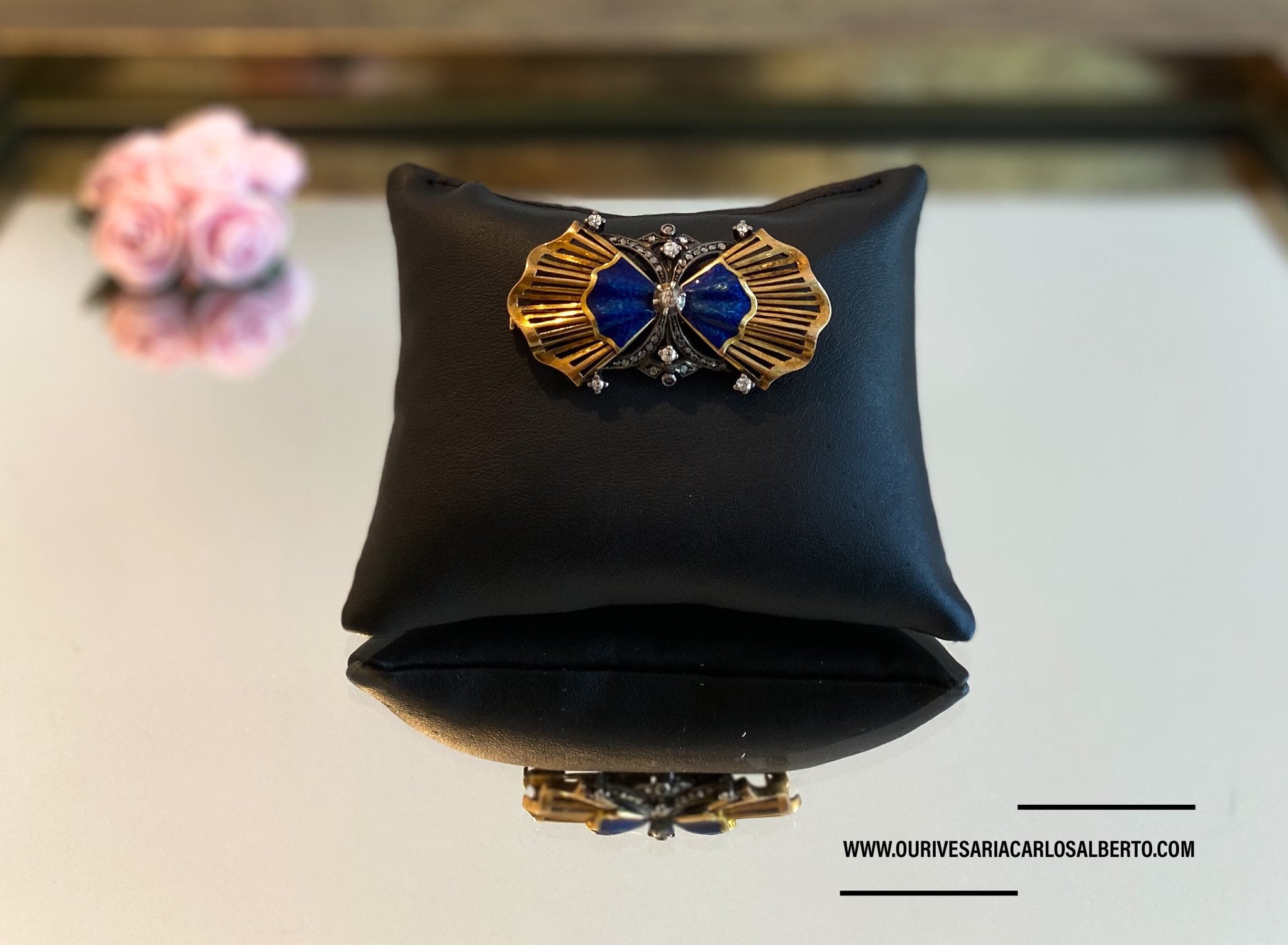 Alfinete ouro e prata Ourivesaria Carlos Alberto