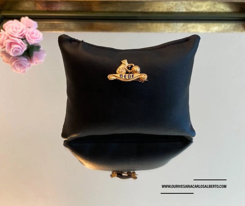 Alfinete de bebé com gatinho Ourivesaria Carlos Alberto