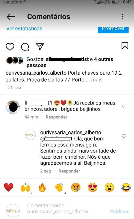 Feedback Ourivesaria Carlos Alberto