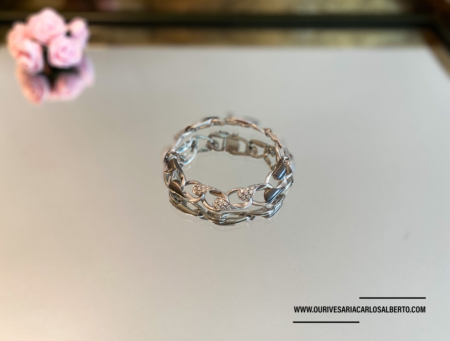 Pulseira com diamantes Ourivesaria Carlos Alberto