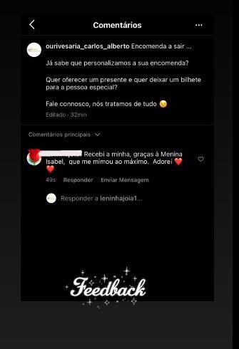 Feedback Ourivesaria Carlos Alberto