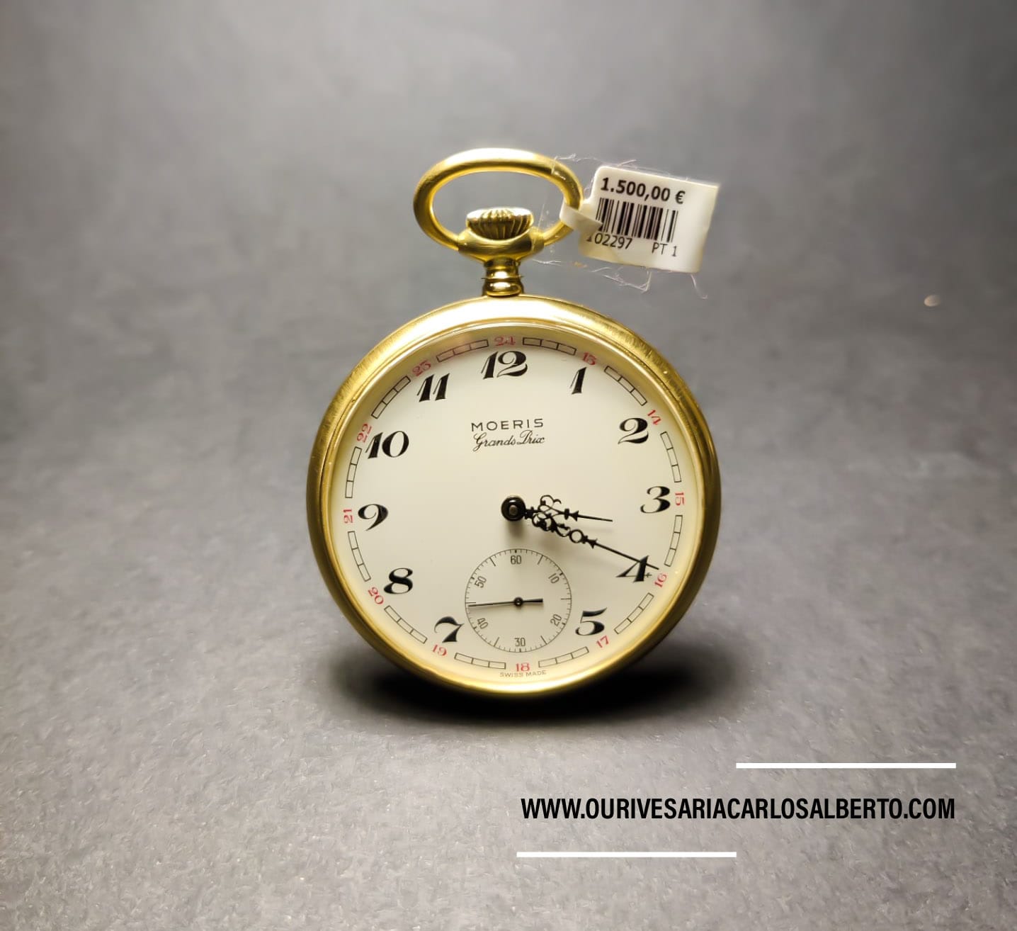 Relógio de bolso "Moeris" Grand Prix Ourivesaria Carlos Alberto